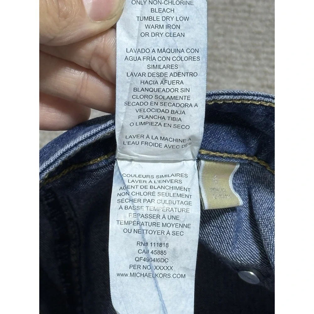 Michael Kors Selma High Rise Bootcut Jeans Size 6 Lapis‎ Blue Wash